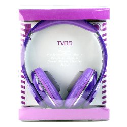 HiFi Sound Stereo Headphone with Mic TV05 (Purple)